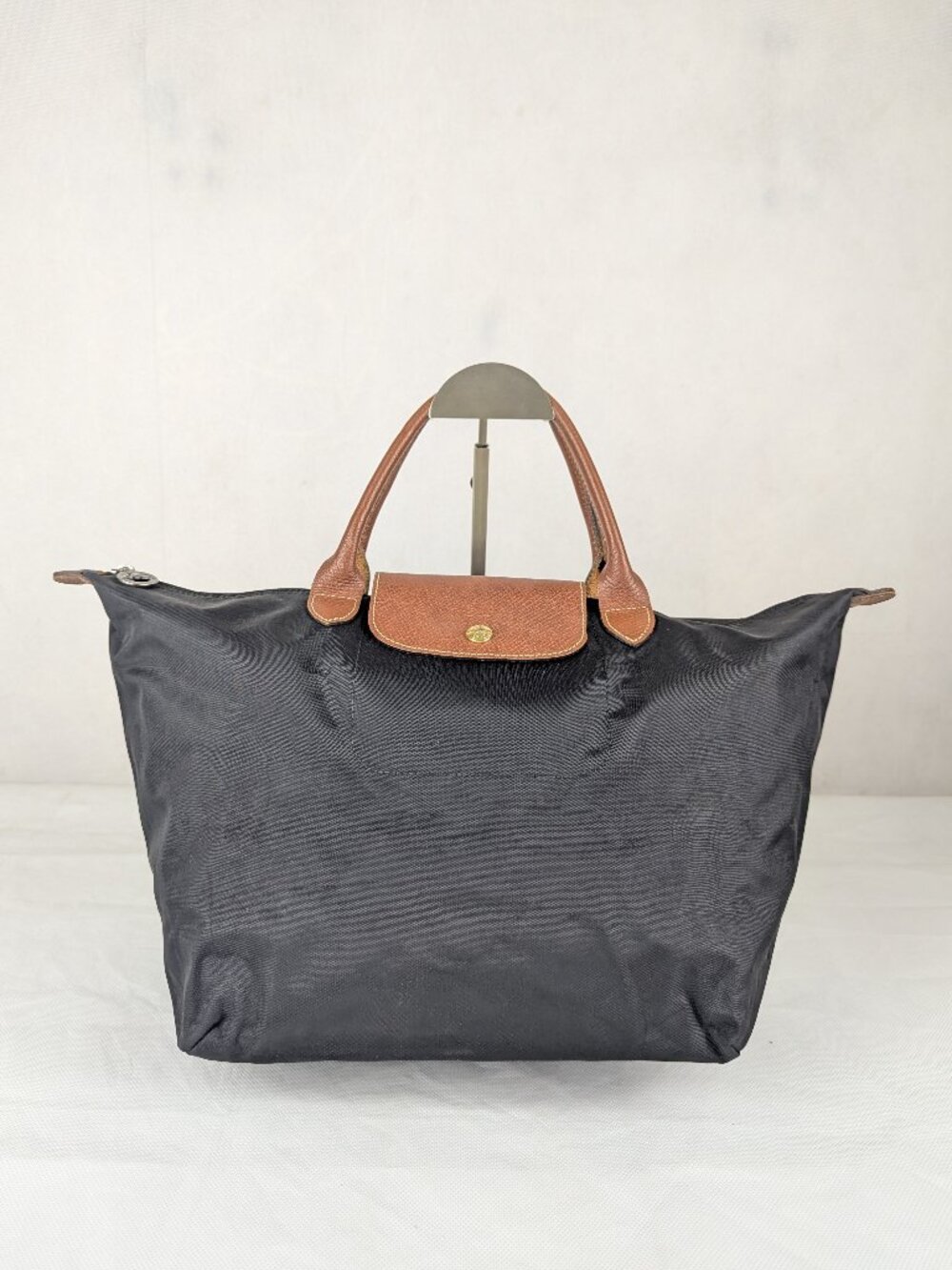 Authentic Longchamp Le Pliage Nylon Tote Bag Black – Used – Good Condition